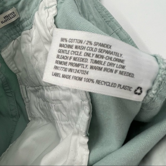 A New Day Mint Green High Waisted Culottes Cropped Wide Leg Pants Stetch Gaucho - Picture 5 of 12